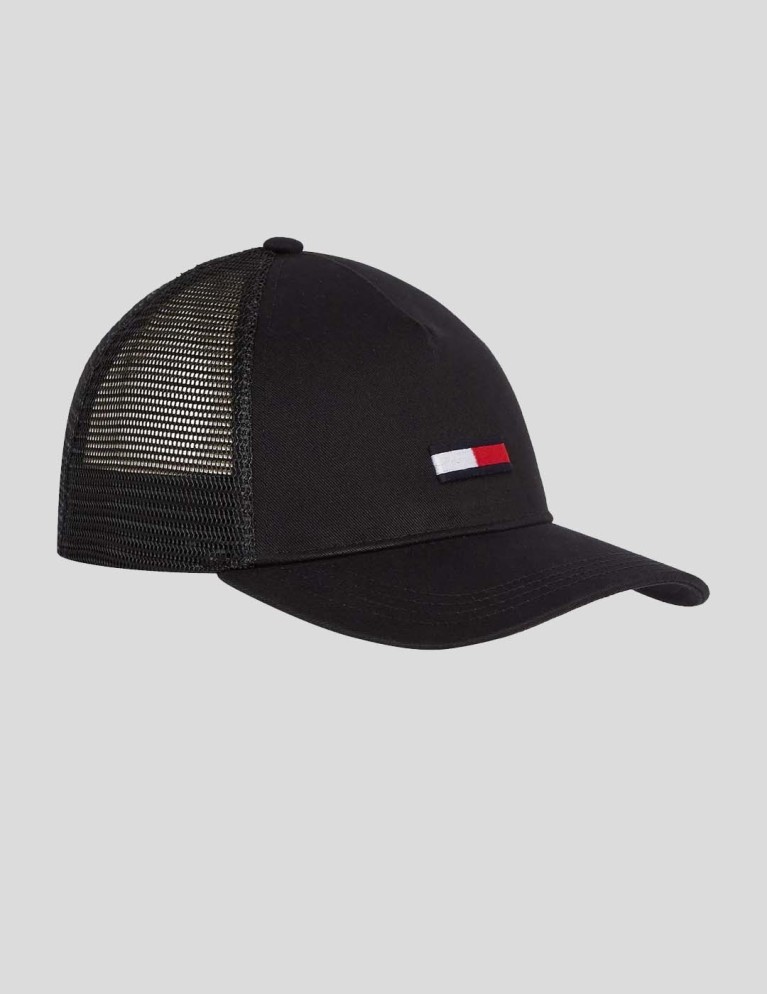 TOMMY JEANS flag trucker cap nero
